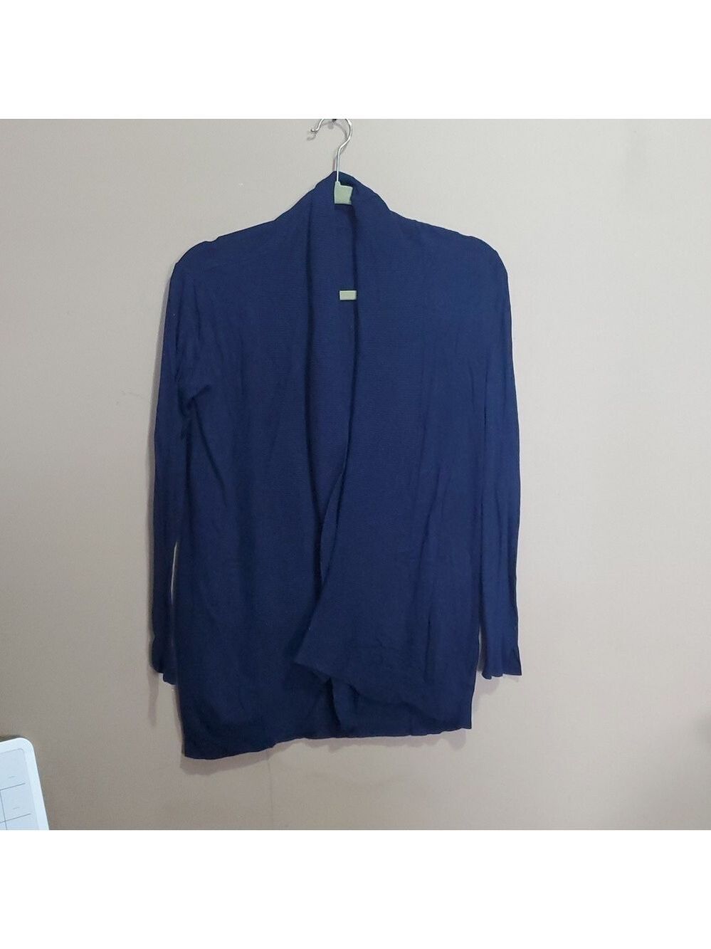 MANGO Fine-Knit navy open front cardigan size xs